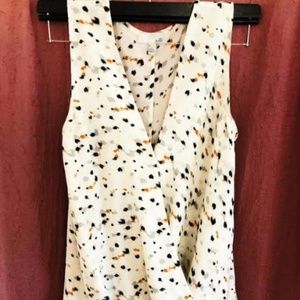 Nordstrom V-Neck Patterned Sleeveless Blouse